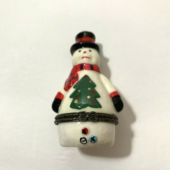 Trinket Boxes Collectible Small - Snowman Christmas Decor Collectble - Picture 2 of 9